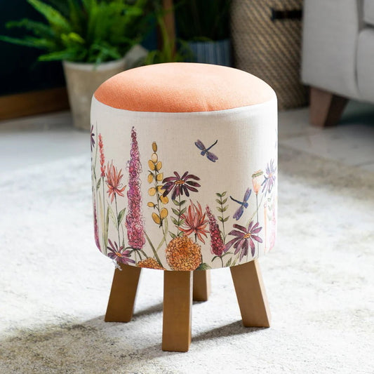 Voyage Maison (Riva Home) Voyage Maison Furniture Voyage Maison Florabunda Russet Linen Monty Stool