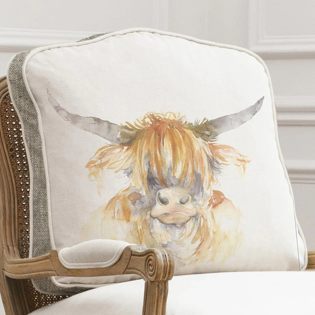 Voyage Maison (Riva Home) Voyage Maison Furniture Voyage Maison Florence (Louis style) Chair in Highland Coo (Frame colour in Stone)