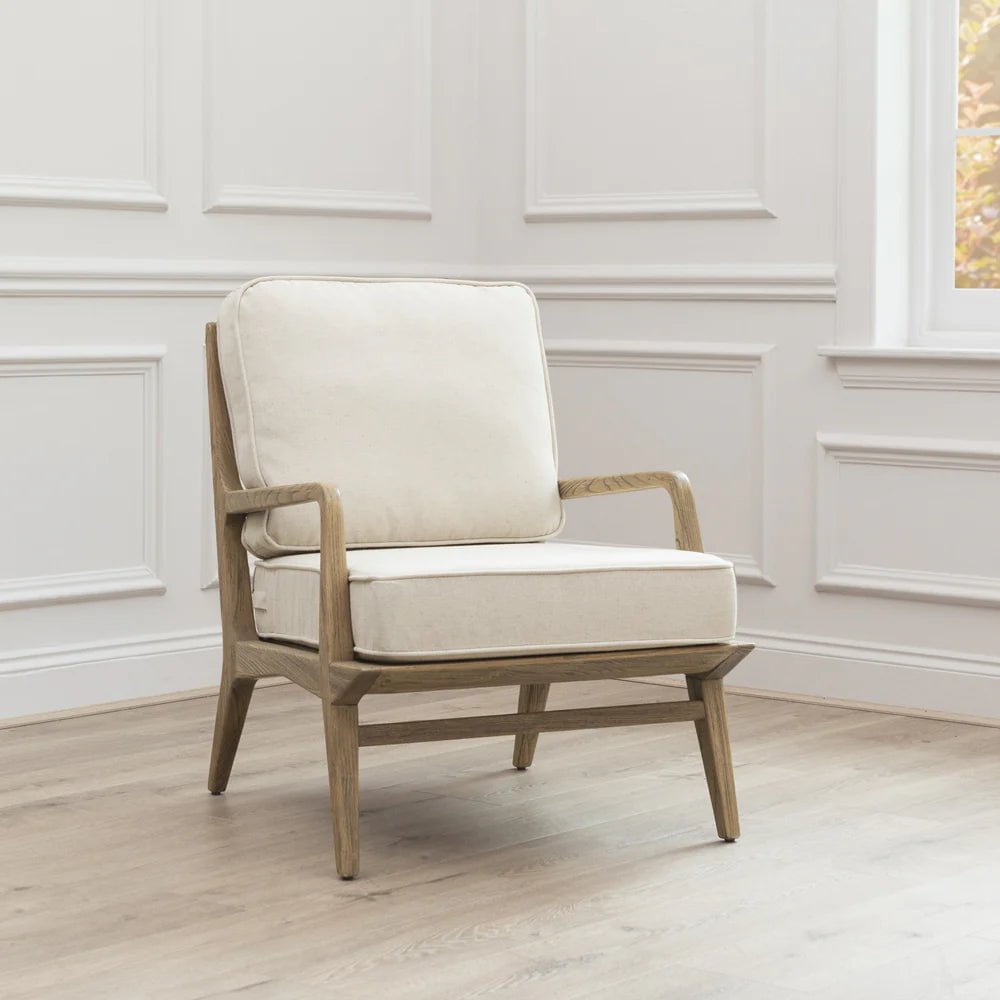 Voyage Maison (Riva Home) Voyage Maison Furniture Voyage Maison Idris Chair Light Warm Wood Linen