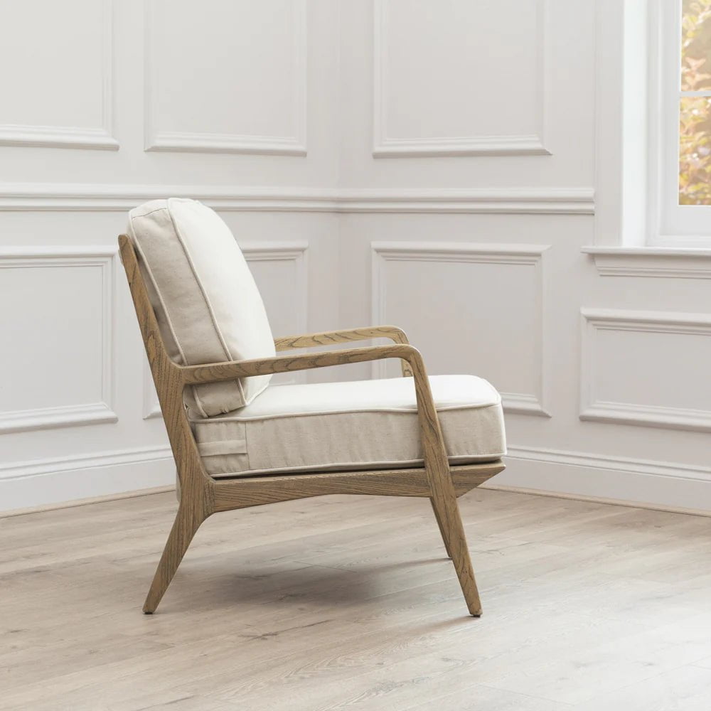 Voyage Maison (Riva Home) Voyage Maison Furniture Voyage Maison Idris Chair Light Warm Wood Linen