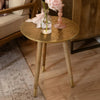 Voyage Maison (Riva Home) Voyage Maison Furniture Voyage Maison Isadora Embossed Side Table Antique in Brass