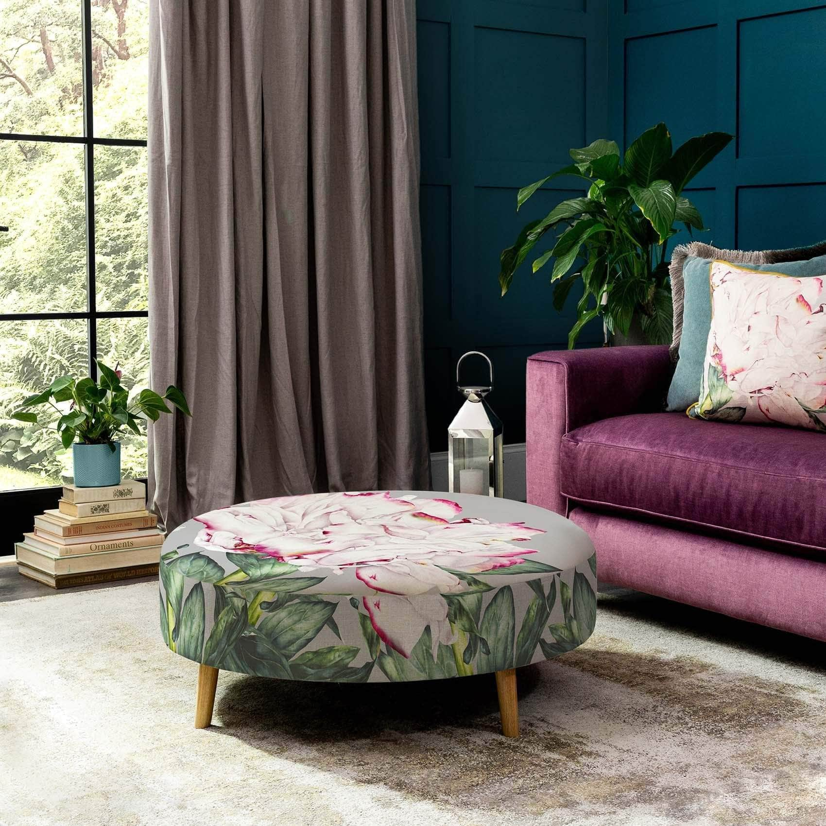 Voyage Maison (Riva Home) Voyage Maison Furniture Voyage Maison & Marie Burke Parcevall Petra Large Footstool Fuchsia