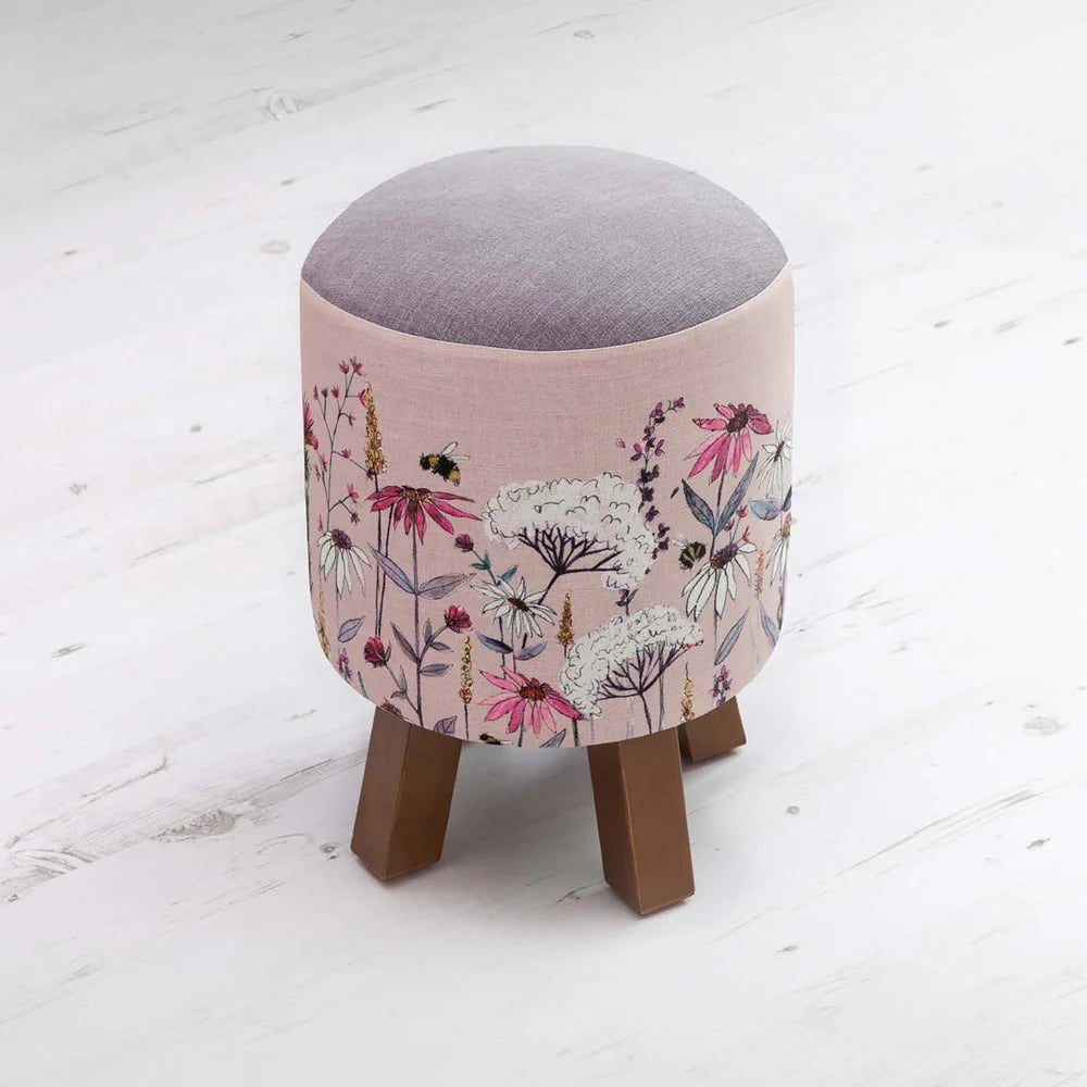 Voyage Maison (Riva Home) Voyage Maison Furniture Voyage Maison Monty Round Footstool Hermione in Blush