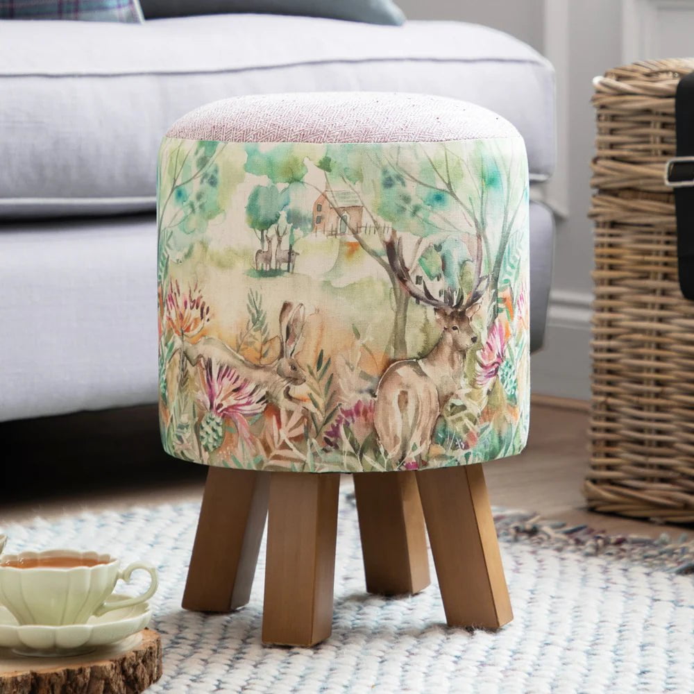 Voyage Maison (Riva Home) Voyage Maison Furniture Voyage Maison Monty Round Footstool in Allermuir