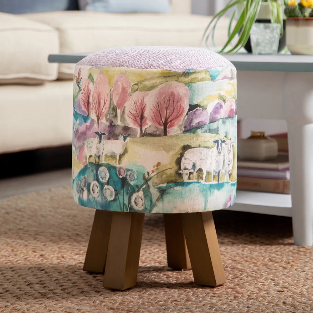 Voyage Maison (Riva Home) Voyage Maison Furniture Voyage Maison Monty Round Footstool in Buttermere