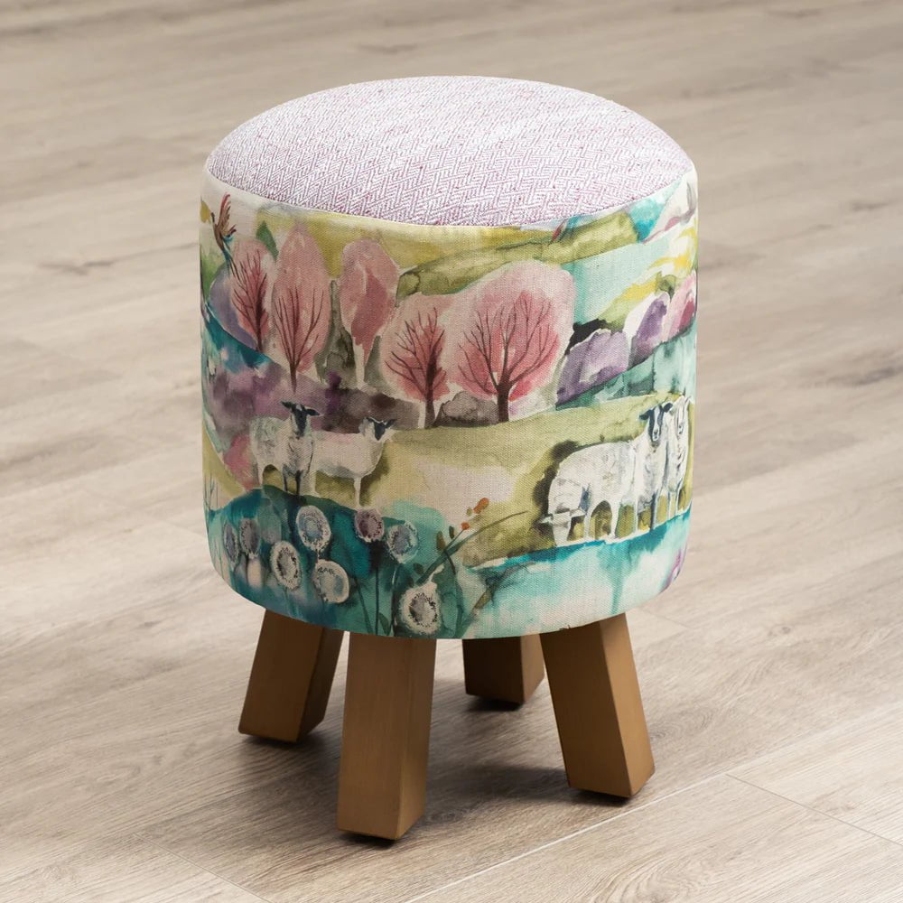 Voyage Maison (Riva Home) Voyage Maison Furniture Voyage Maison Monty Round Footstool in Buttermere