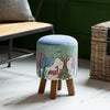 Voyage Maison (Riva Home) Voyage Maison Furniture Voyage Maison Monty Round Footstool Willow Wood in Linen