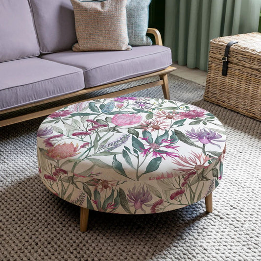 Voyage Maison (Riva Home) Voyage Maison Furniture Voyage Maison Petra Large Footstool Fortazela Onyx Linen