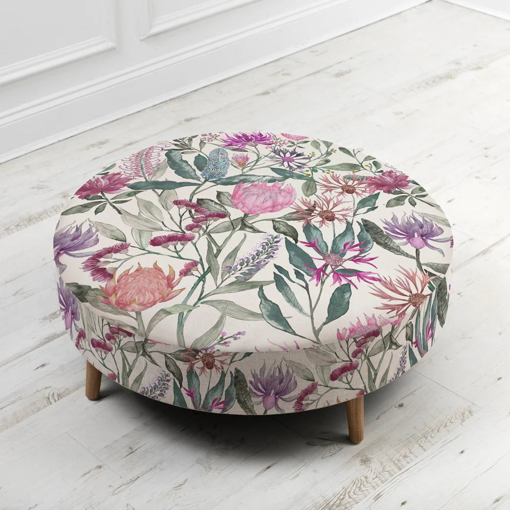 Voyage Maison (Riva Home) Voyage Maison Furniture Voyage Maison Petra Large Footstool Fortazela Onyx Linen