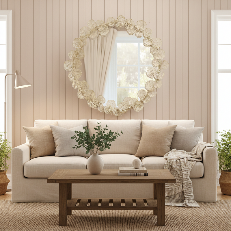 GAIA MIRROR ANTIQUE WHITE GOLD by Voyage Maison