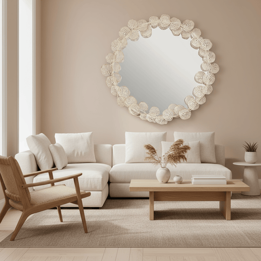 Voyage Maison (Riva Home) Voyage Maison Hand Crafted Mirror GAIA MIRROR ANTIQUE WHITE GOLD by Voyage Maison