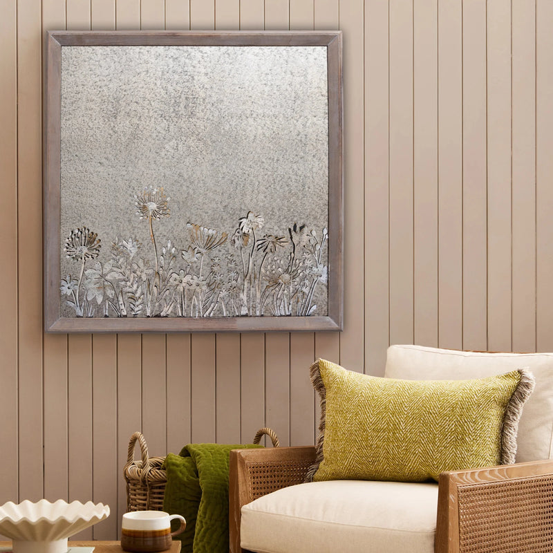 FLEUR ET FAUNE SQUARE ANTIQUE MIRROR – GREYWASH by Voyage Maison