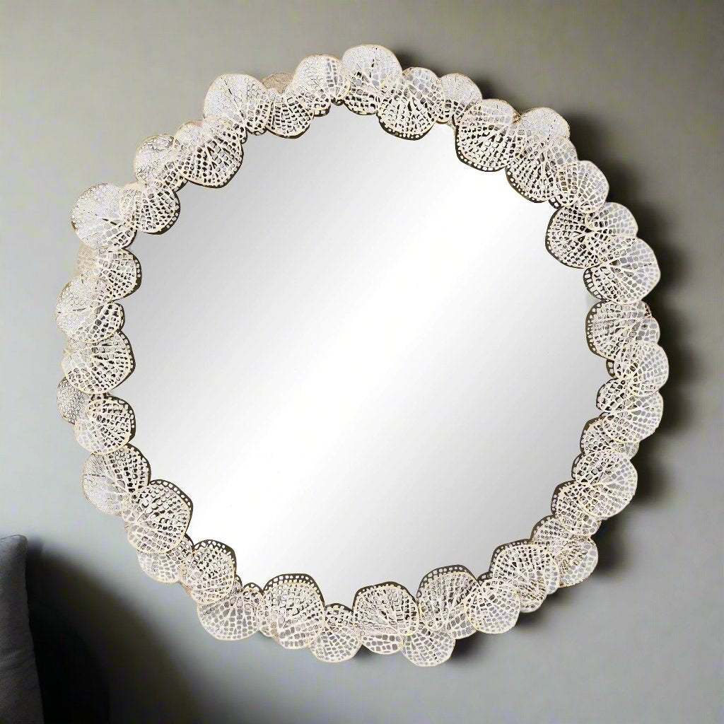 Voyage Maison (Riva Home) Voyage Maison Hand Crafted Mirror Voyage Maison Kora Mirror Antique White Gold