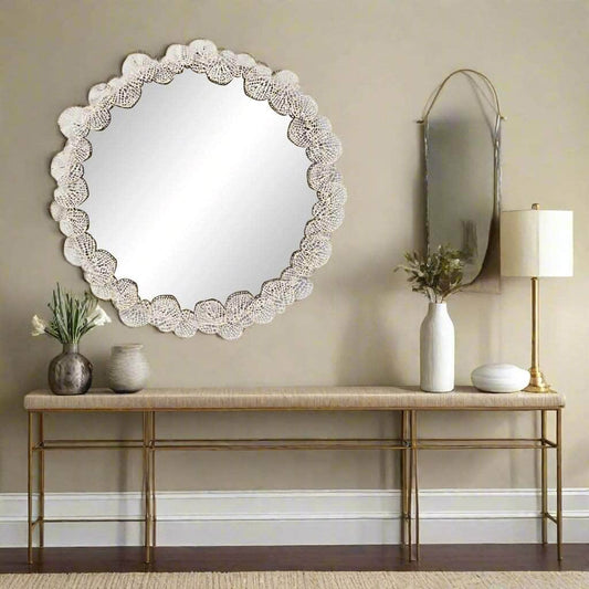 Voyage Maison (Riva Home) Voyage Maison Hand Crafted Mirror Voyage Maison Kora Mirror Antique White Gold