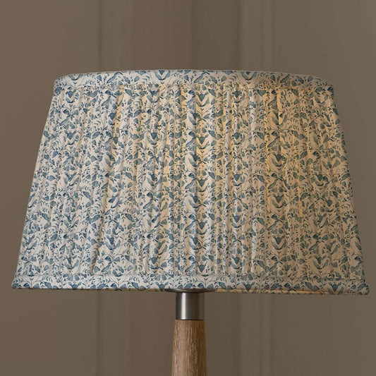 Voyage Maison (Riva Home) Voyage Maison Hand Rolled Shade 20 x 30 x 30cm / Denim Voyage Maison Juna Pleated Tapered Lamp Shade