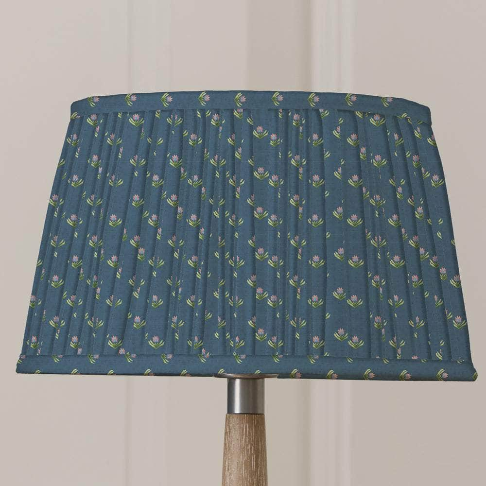 Voyage Maison (Riva Home) Voyage Maison Hand Rolled Shade 20 x 30 x 30cm / Denim Voyage Maison Raja Pleated Tapered Lamp Shade