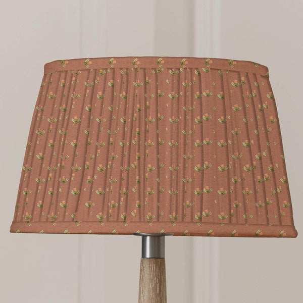 Raja Pleated Tapered Eva & Epona Complete Table Lamp Cream/Terracotta by Voyage Maison