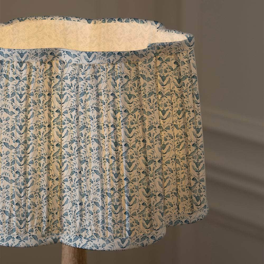 Voyage Maison (Riva Home) Voyage Maison Hand Rolled Shade Denim Voyage Maison Juna Pleated Scalloped Lamp