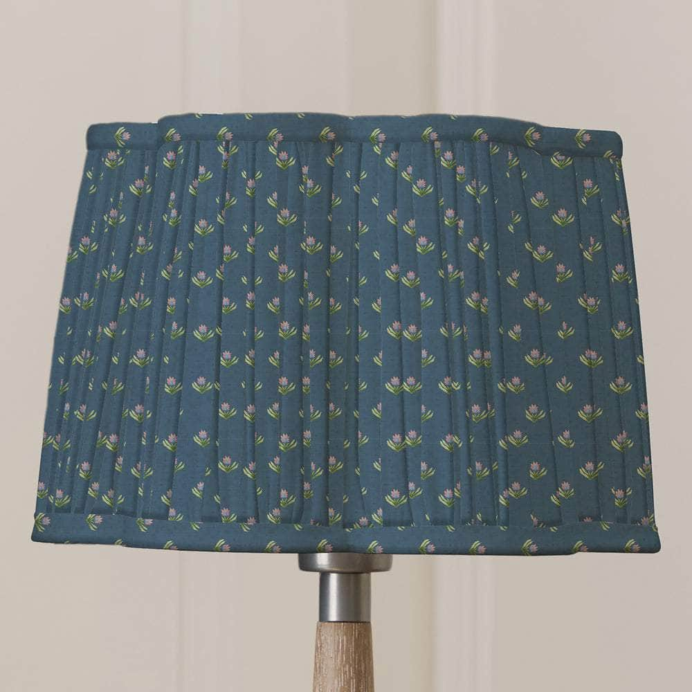 Voyage Maison (Riva Home) Voyage Maison Hand Rolled Shade Denim Voyage Maison Raja Pleated Scalloped Lamp Shade