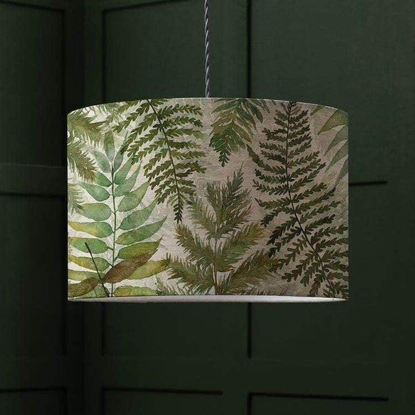 ELOWEN EVA PRINTED LAMP SHADE |LINEN|MULBERRY| by Voyage Maison