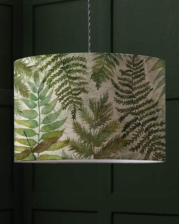 ELOWEN EVA PRINTED LAMP SHADE |LINEN|MULBERRY| by Voyage Maison