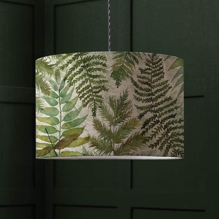 ELOWEN EVA PRINTED LAMP SHADE |LINEN|MULBERRY| by Voyage Maison