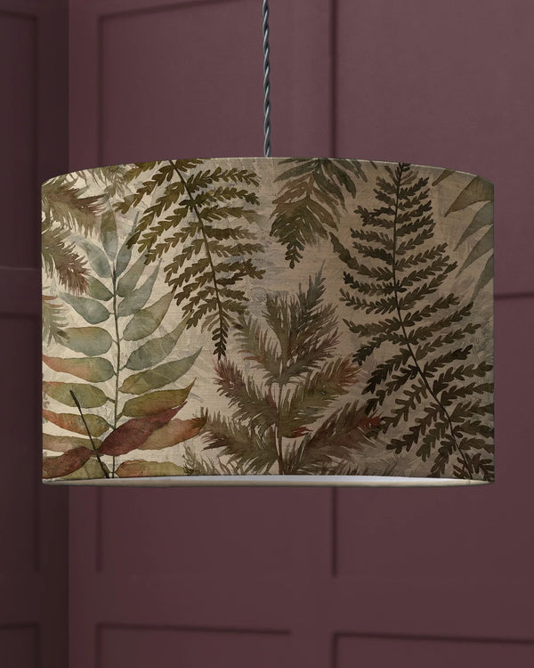 ELOWEN EVA PRINTED LAMP SHADE |LINEN|MULBERRY| by Voyage Maison