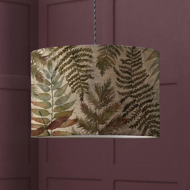 ELOWEN EVA PRINTED LAMP SHADE |LINEN|MULBERRY| by Voyage Maison