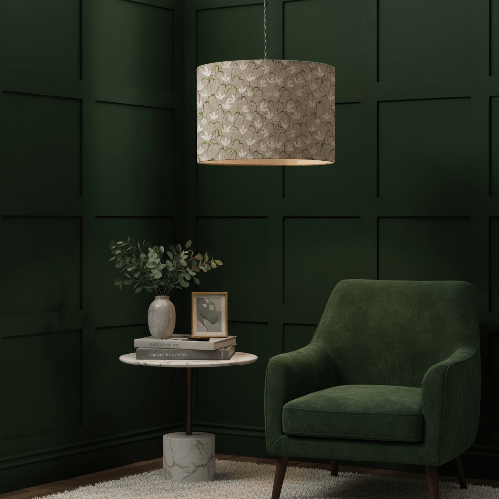 Voyage Maison (Riva Home) Voyage Maison Hand Rolled Shade FRESIA EVA PRINTED LAMP SHADE STONE  by Voyage Maison