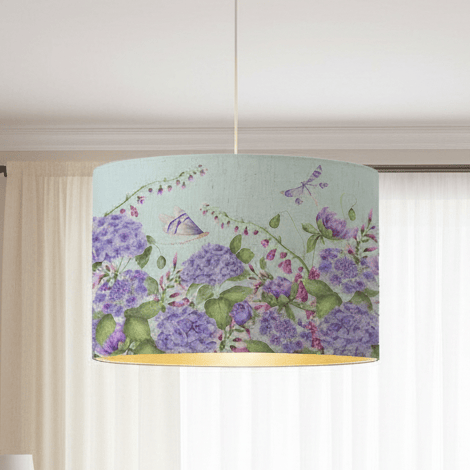 SERAPHINIA EVA PRINTED LAMP SHADE – DUCK EGG by Voyage Maison
