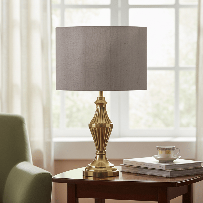 Voyage Maison (Riva Home) Voyage Maison Hand Rolled Shade SERENITY EVA LAMP SHADE GRANITE  by Voyage Maison