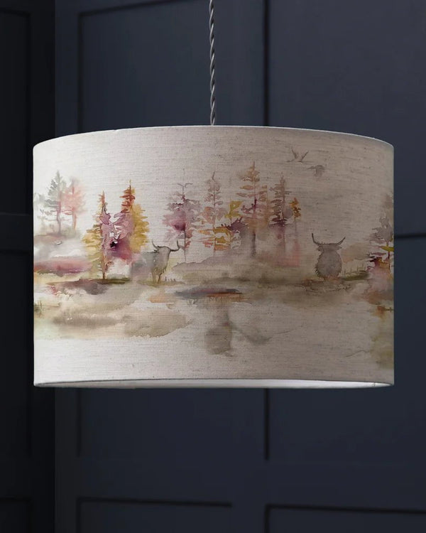 Voyage Maison Caledonian Forest Eva Lamp Shade in Linen/Plum