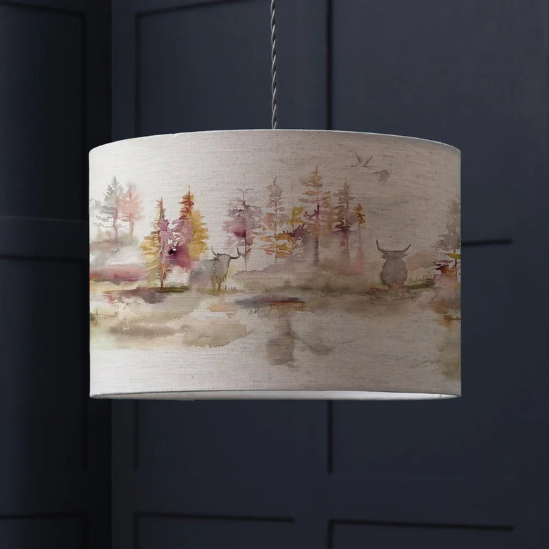 Voyage Maison Caledonian Forest Eva Lamp Shade in Linen/Plum