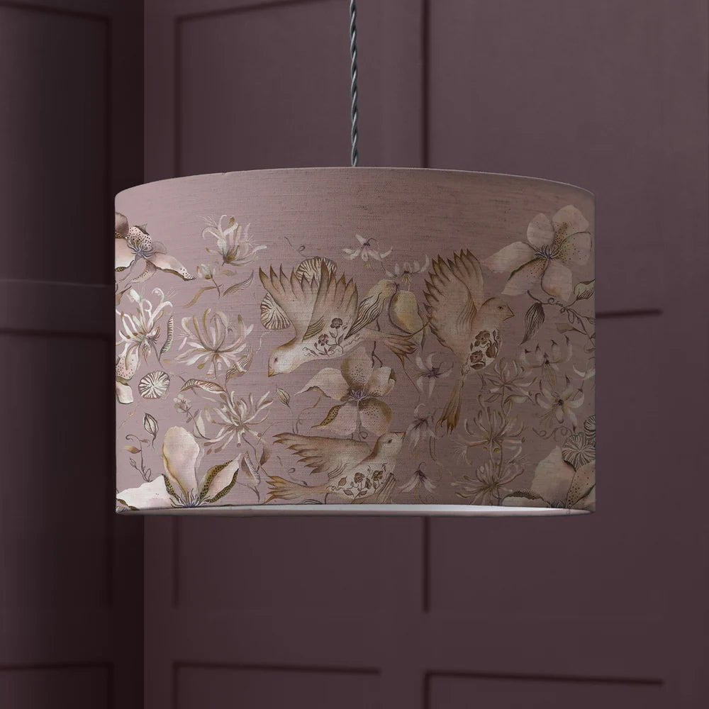 Voyage Maison (Riva Home) Voyage Maison Hand Rolled Shade Voyage Maison Floella Eva Printed Lamp Shade in Viola