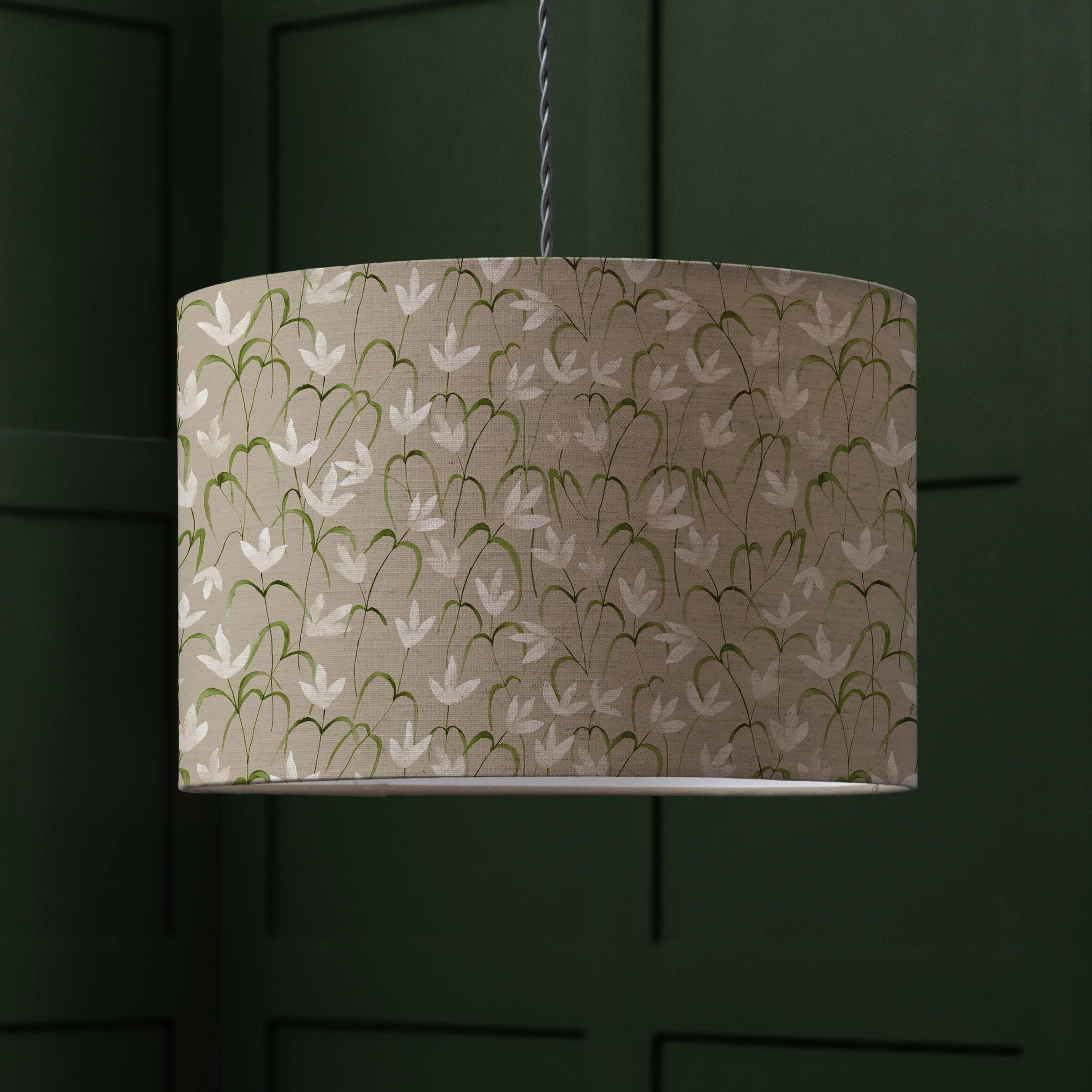 Voyage Maison (Riva Home) Voyage Maison Hand Rolled Shade Voyage Maison Fresia Eva Printed Lamp Shade Stone or Linen