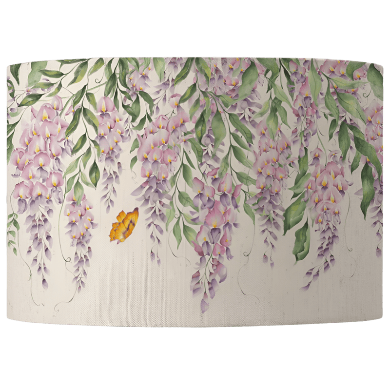 Mariposa Large Hanging Eva Printed Lamp Shade in Cream by Voyage Maison
