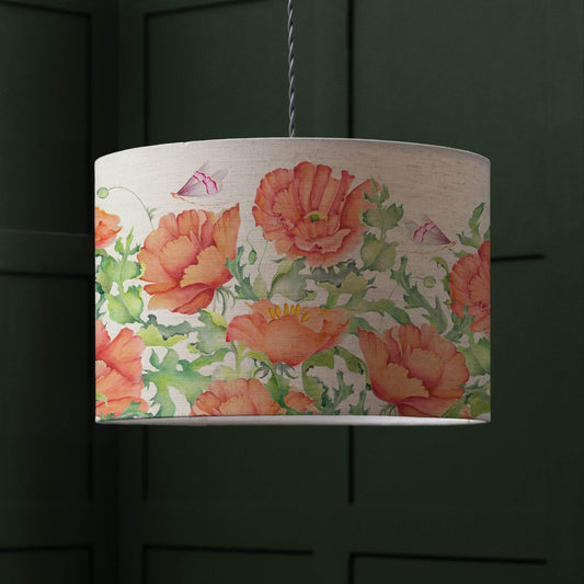 Voyage Maison (Riva Home) Voyage Maison Hand Rolled Shade Voyage Maison Valeria Eva Printed Lamp Shade in Scarlet