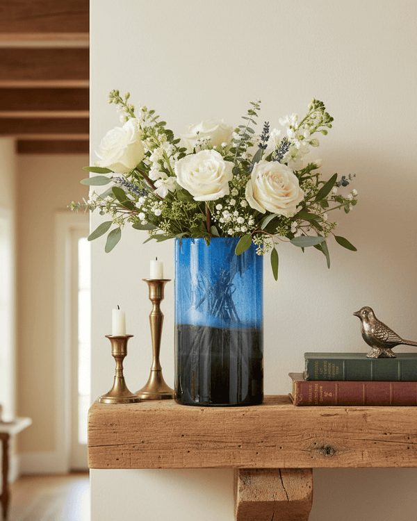 DWALIN HAND-BLOWN VASE – COBALT by Voyage Maison