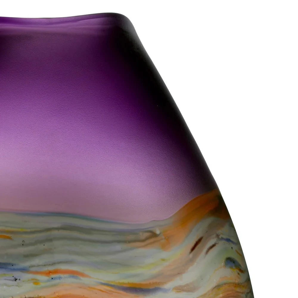 Voyage Maison (Riva Home) Voyage Maison Handmade Designer Art LUCIUS FROSTED HAND-BLOWN VASE – AMETHYST by Voyage Maison