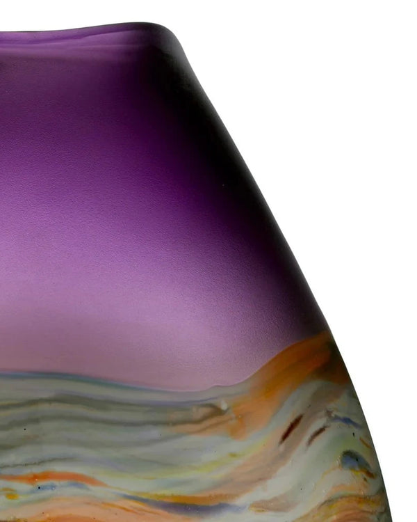 LUCIUS FROSTED HAND-BLOWN VASE – AMETHYST by Voyage Maison