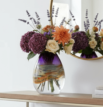 LUCIUS FROSTED HAND-BLOWN VASE – AMETHYST by Voyage Maison