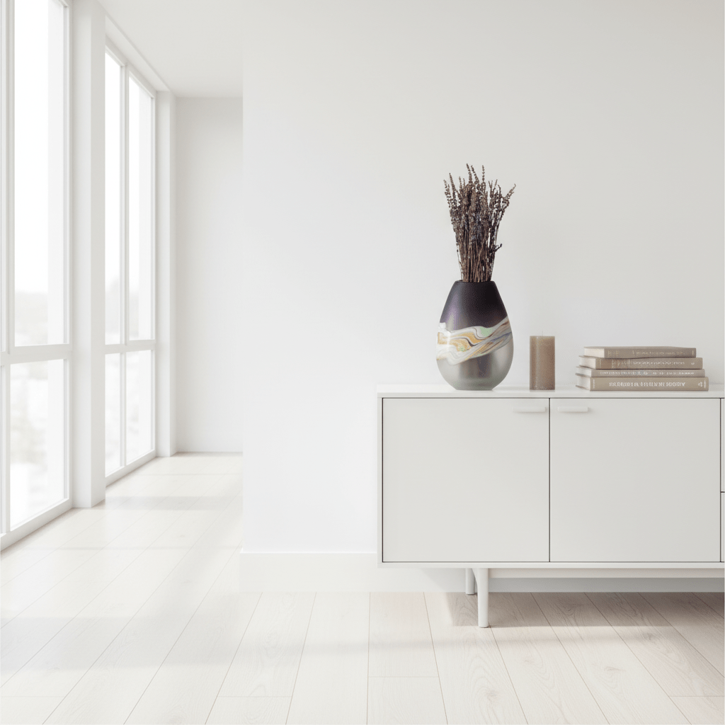 Voyage Maison (Riva Home) Voyage Maison Handmade Designer Art LUCIUS FROSTED HAND-BLOWN VASE – AMETHYST by Voyage Maison