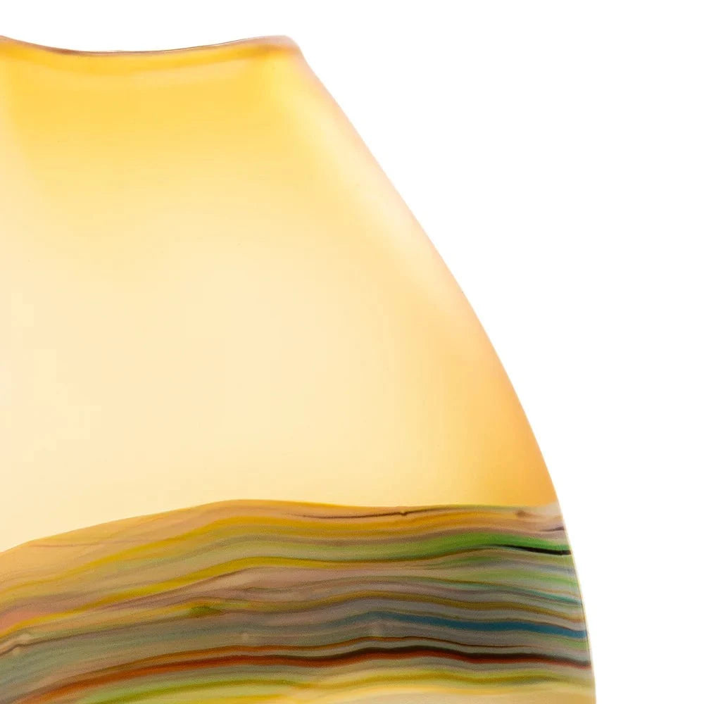 Voyage Maison (Riva Home) Voyage Maison Handmade Designer Art LUCIUS FROSTED HAND-BLOWN VASE – CITRINE by Voyage Maison