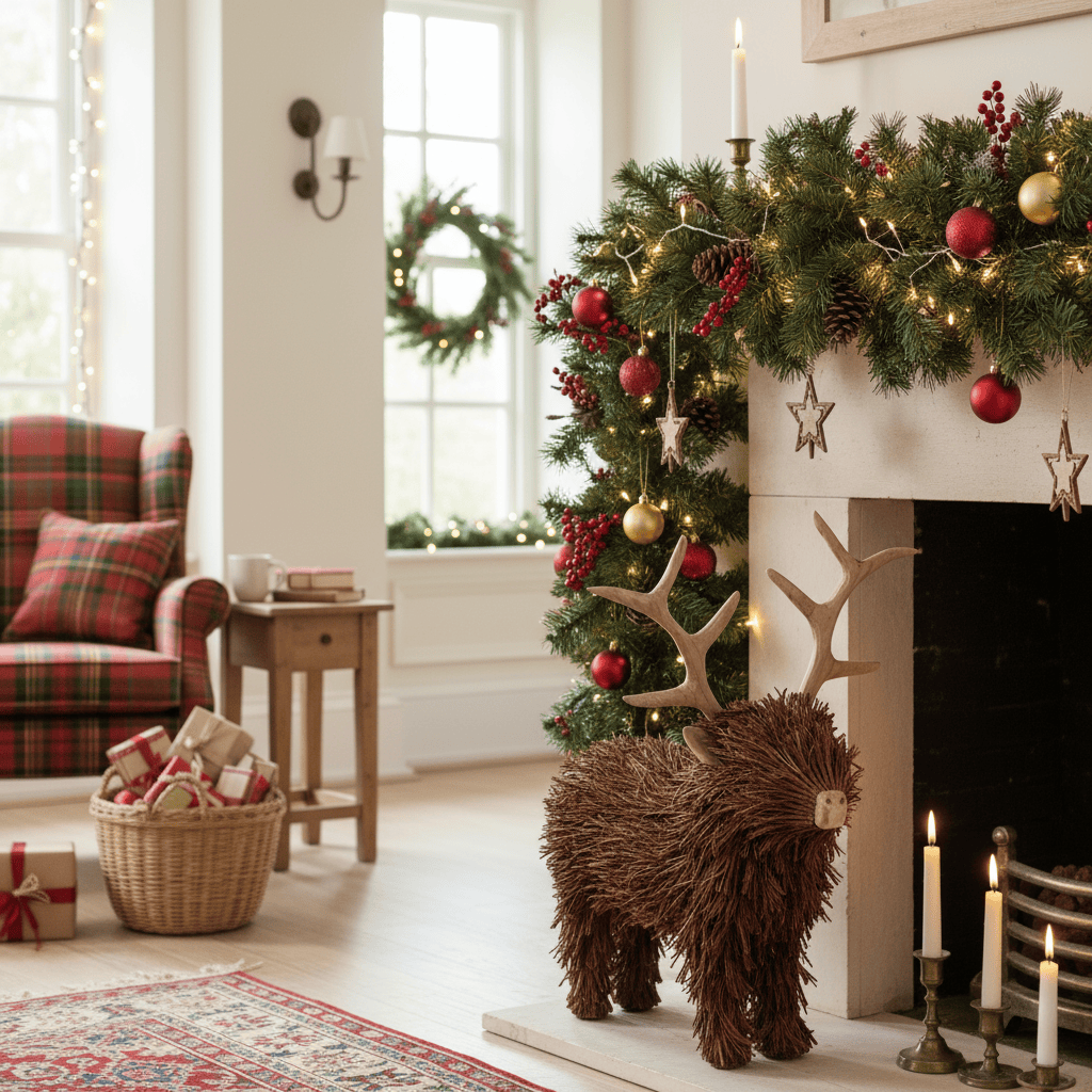 Voyage Maison (Riva Home) Voyage Maison Handmade Designer Art STIRLING STANDING STAG WOODEN SCULPTURE BROWN by Voyage Maison