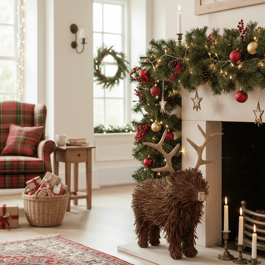 Voyage Maison (Riva Home) Voyage Maison Handmade Designer Art STIRLING STANDING STAG WOODEN SCULPTURE BROWN by Voyage Maison