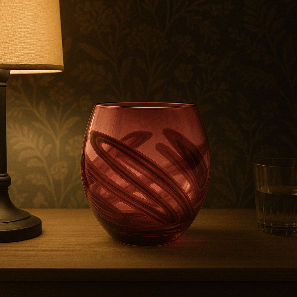 Voyage Maison (Riva Home) Voyage Maison Handmade Designer Art TAGUS HAND-BLOWN QUARTZ VASE – OLIVE | ROSE by Voyage Maison