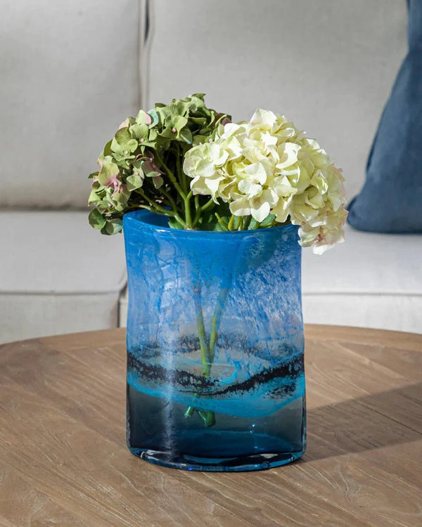 ALABORG HAND-BLOWN VASE – COBALT by Voyage Maison