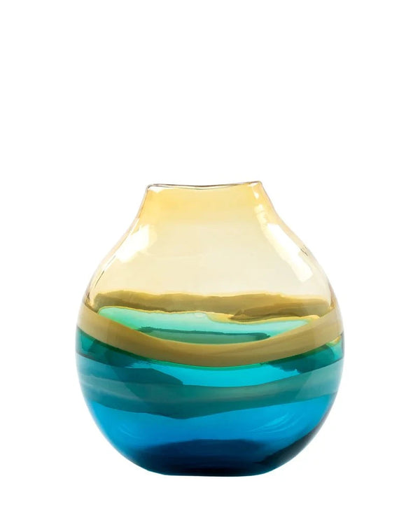 BALIN HAND-BLOWN VASE – AQUA by Voyage Maison