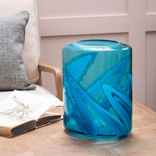 Voyage Maison (Riva Home) Voyage Maison Handmade Designer Art Voyage Maison Elbe Hand-Blown Vase Aqua