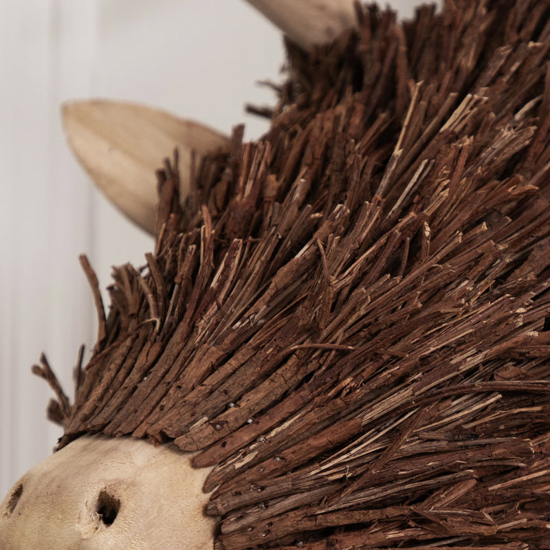 STIRLING STAG HEAD WOODEN SCULPTURE – BROWN by Voyage Maison